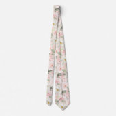 PixDezines Watercolor Blush Pink Roses DIY Bckgrnd ネクタイ (裏面)