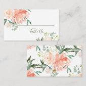 PixDezines Watercolor Flowers座席表 プレイスカード (正面/裏面)