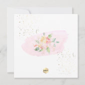 PixDezines Watercolor Suetpeas Holy Communion 招待状 (裏面)