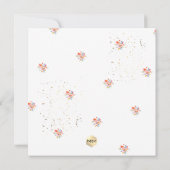 PixDezines Watercolor Summerバラの奉納 招待状 (裏面)