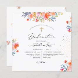 PixDezines Watercolor Summerバラの奉納 招待状