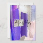 PixDezines Watercolor Swatch Violet薄紫Lavender 招待状 (裏面)