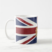 PIXDEZINES WATERCOLOR UNION JACK and INSIGNIA コーヒーマグカップ (左)