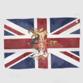 PIXDEZINES WATERCOLOR UNION JACK and INSIGNIA ゴルフタオル (横)