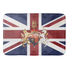PIXDEZINES WATERCOLOR UNION JACK and INSIGNIA バスマット