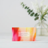 PixDezines Watercolor Wavesモダン, Sunrise 名刺 (スタンド正面)