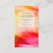 PixDezines Watercolor Wavesモダン, Sunrise 名刺 (裏面)