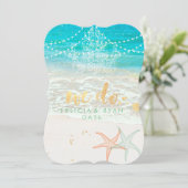 PixDezines We Do Chandelier/ビーチ/宛先 招待状 (スタンド正面)