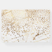 PixDezines WHITE MARBLE+金ゴールドフェイク紙吹雪 ゲストブック (裏面)