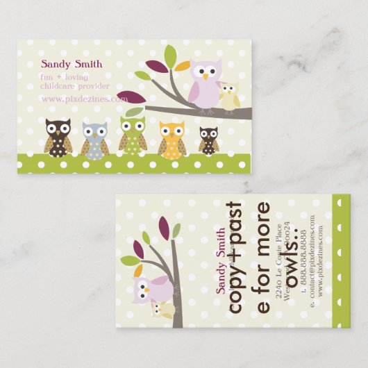 PixDezines Whoot's Daybreak 名刺 (正面/裏面)