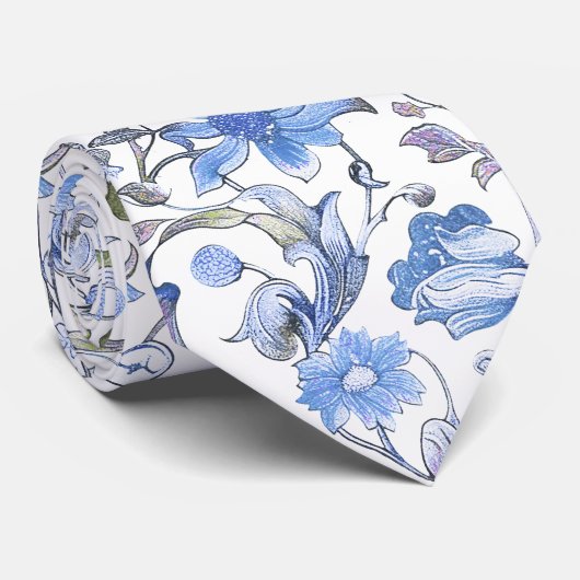 PixDezines William Morris Cornflower Blue DIY ネクタイ (ロール)
