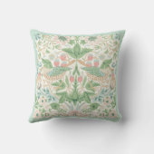 PixDezines WilliamMorrisイチゴ泥棒DIYframe クッション (裏面)