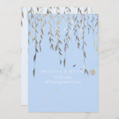 PixDezines Willow/フェイクSilver/DIY背景 招待状 (正面/裏面)