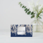 PixDezines Willow/フェイクSilver Foil/DIY背景 名刺 (スタンド正面)