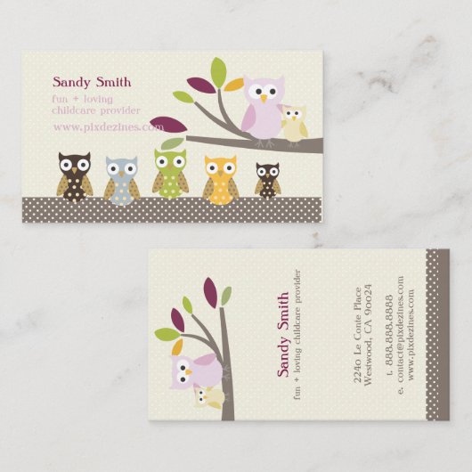 PixDezines Woot's Daycare 名刺 (正面/裏面)