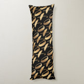 PixDezines XOXO/フェイク金ゴールド/DIY背景色 ボディピロー (裏面 (縦))