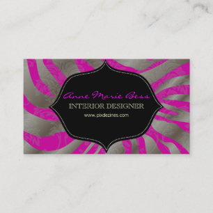 PixDezines Zebra+Damask/DIY背景色! 名刺