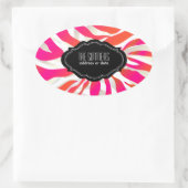 PixDezines Zebra / DIYカラー 楕円形シール (バッグ)