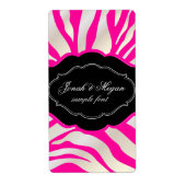 PixDezines Zebra/white/DIY背景色！ ラベル (正面)