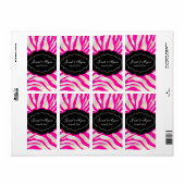 PixDezines Zebra/white/DIY背景色！ ラベル (フルシート)