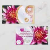 PixDezinesFuschia Lotus +真珠旋回+陰陽 名刺 (正面/裏面)