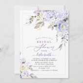 PixDezinesH2パープルアジサイバラブライダルシャワー 招待状 (正面)