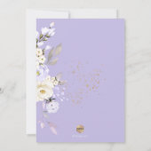 PixDezinesH2パープルアジサイバラブライダルシャワー 招待状 (裏面)