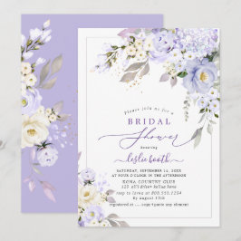 PixDezinesH2パープルアジサイバラブライダルシャワー 招待状