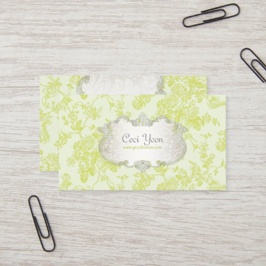 PixDezinvesトイル/グリーンバラ/DIY背景 名刺 (正面/裏面インサイチュ)