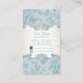 PixDezinvesトイル/ティール(緑がかった色)バラ/DIY背景 名刺 (裏面)