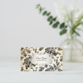 PixDezinvesトール/ブラックバラ/DIYバックグラウンド 名刺 (スタンド正面)