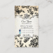 PixDezinvesトール/ブラックバラ/DIYバックグラウンド 名刺 (裏面)