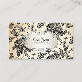 PixDezinvesトール/ブラックバラ/DIYバックグラウンド 名刺