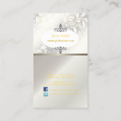 PixDezinvesヴィンテージバラYellow+Gray 名刺 (裏面)