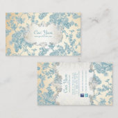 PixDezinves toile/青いバラ/DIY 背景 名刺 (正面/裏面)