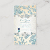 PixDezinves toile/blueバラ/DIY背景 名刺 (裏面)