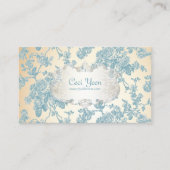 PixDezinves toile/blueバラ/DIY背景 名刺 (正面)