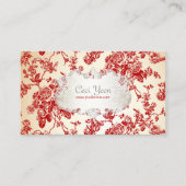 PixDezinves toile/red roses/DIYバックグラウンド 名刺 (正面)