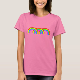 Pixel カラフル Art Rainbow T-shirt for Women Tシャツ