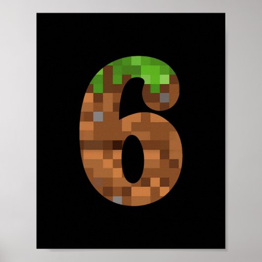 Pixel 6歳の誕生日 数字の6 6歳 6歳の誕生日 動画 ポスター (正面)