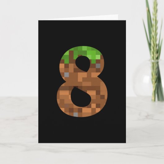 Pixel 8歳の誕生日 8歳の子供 8歳の誕生日プレゼント カード (正面)