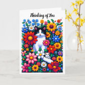 Pixel Art Cats and 考え Flowers's You カード (黄色い花)