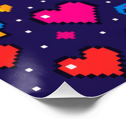 Pixel Art Gaming Aesthetic Room Décor Poster ポスター (コーナー)