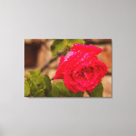 PIXEL ART on Stretted Canvas Print キャンバスプリント (正面)