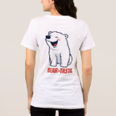 Pixel Art Polar Bear – かわいいレトロ8ビット動物 トライブレンドＴシャツ (裏面)