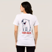 Pixel Art Polar Bear – かわいいレトロ8ビット動物 トライブレンドＴシャツ (裏面全面)