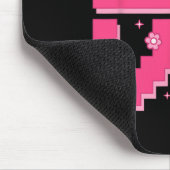 Pixel Art Retro 60s 70s Style Hippie Outfit Love C マウスパッド (コーナー)