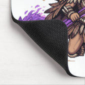 Pixel Art Shaman Warrior with Spirit Wolves Fantas マウスパッド (コーナー)