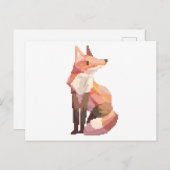 Pixel art, vos, Fox, pixelart シーズンポストカード (正面/裏面)
