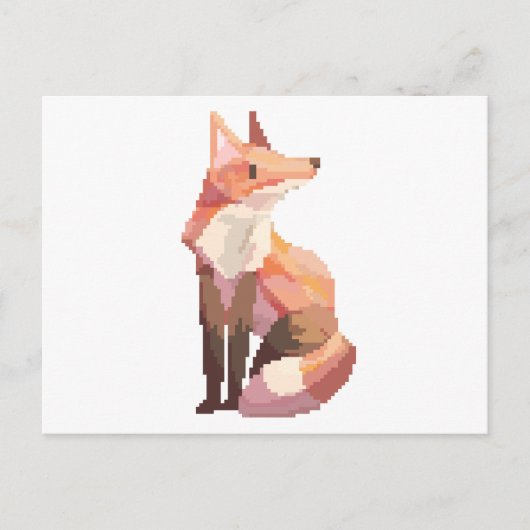 Pixel art, vos, Fox, pixelart シーズンポストカード (正面)
